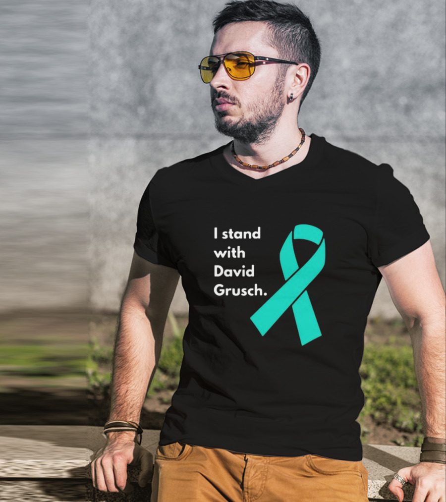 I Stand With David Grusch Teal Awareness T-Shirt