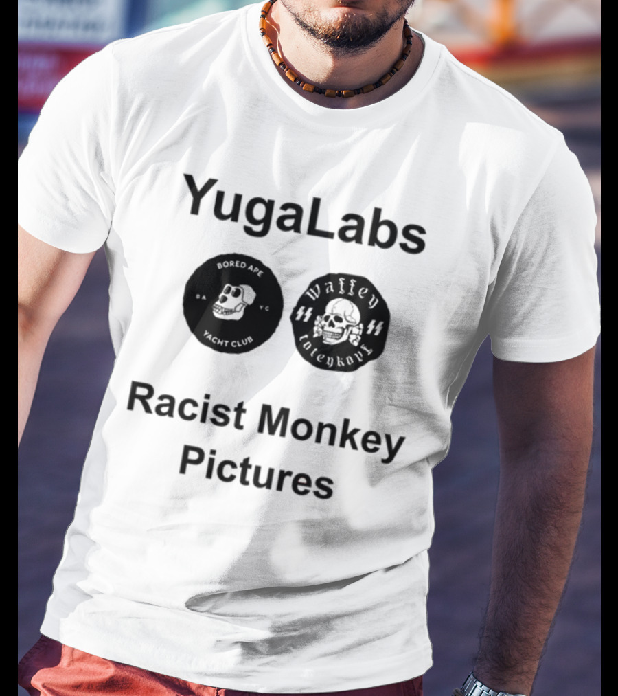 YugaLabs Bored Ape Yacht Club Valley Totenkopf Racist Monkey Pictures T-Shirt