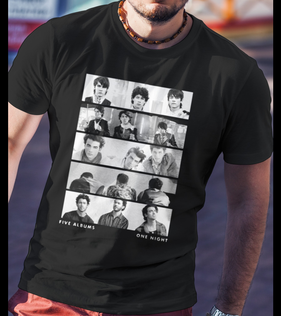 Jonas Brothers Five Albums One Night The Tracklist T-Shirt