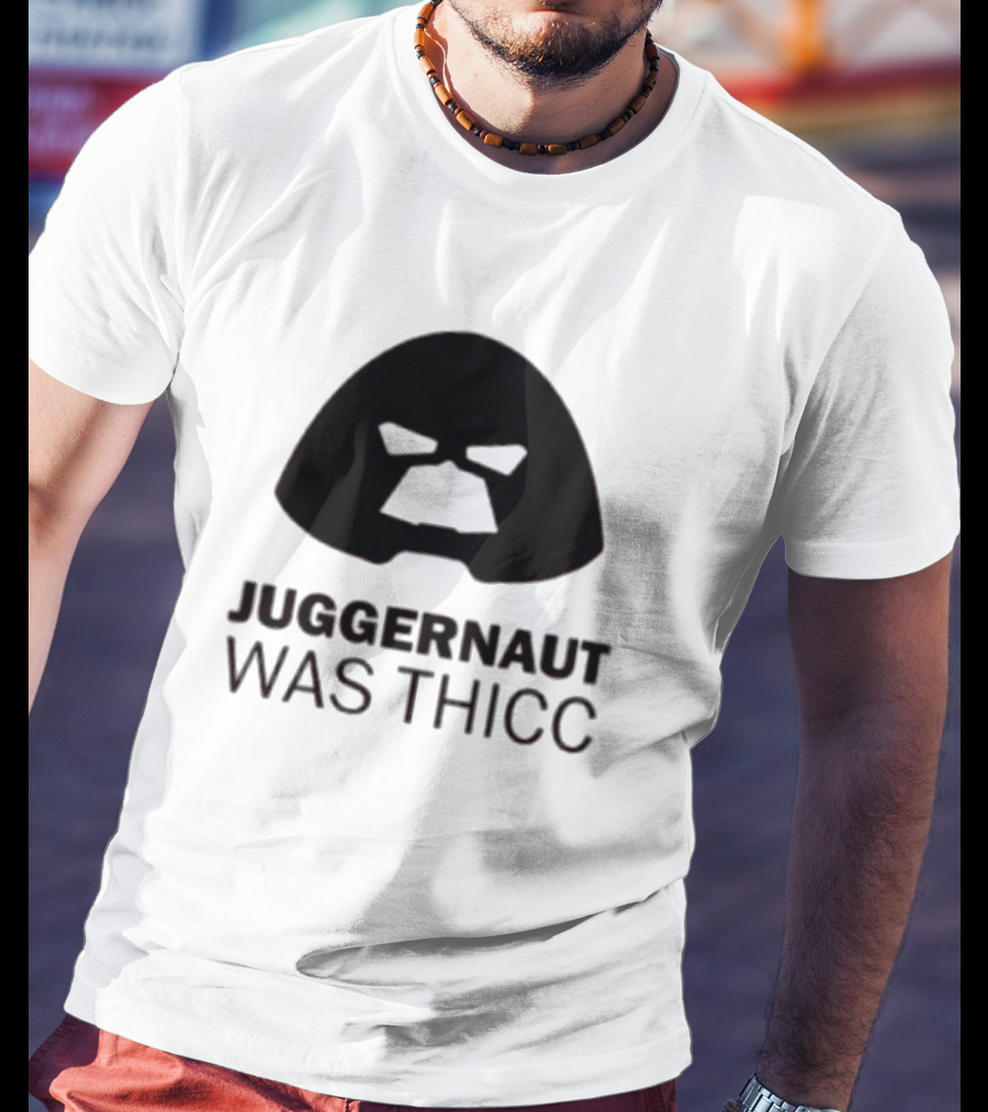 Juggernaut Was Thicc Bold Helmet T-Shirt