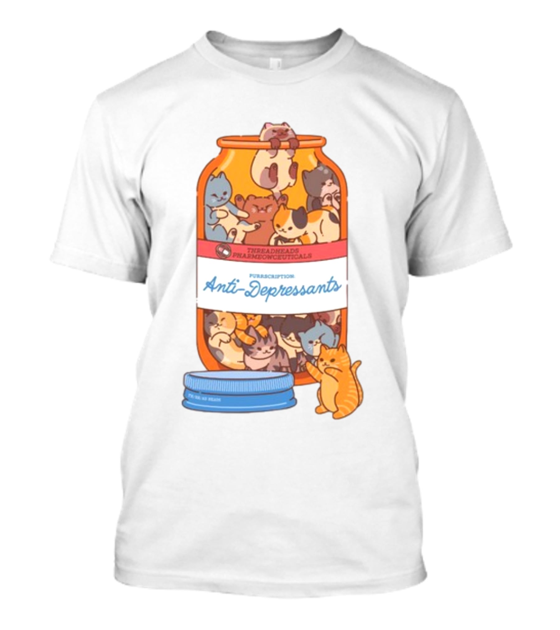 Threadhead Pharmacopeuticals Purrscription Anti-Depressants T-Shirt