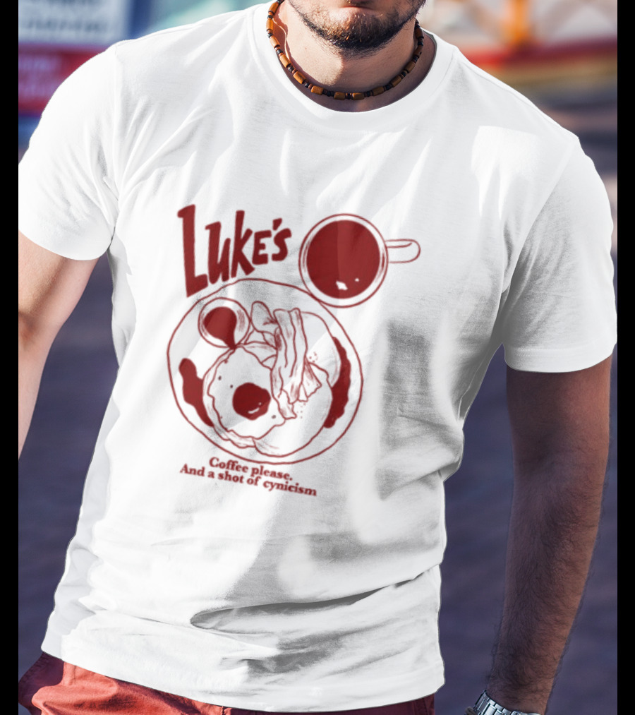 Luke's Coffee Please And A Shot Of Cynicism Thecliqueclothingco T-Shirt