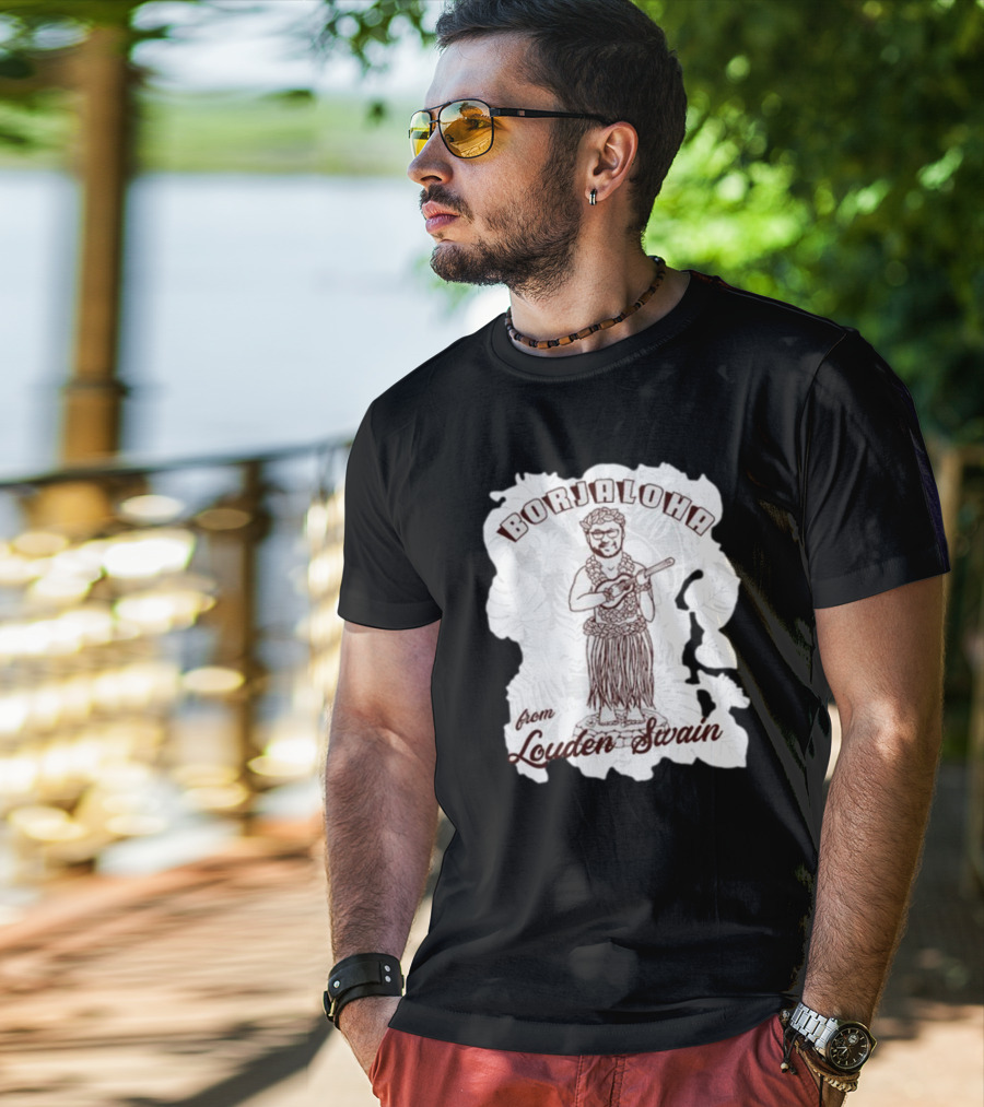 Borjaloha Ukulele Hula Figure From Louden Swain T-Shirt