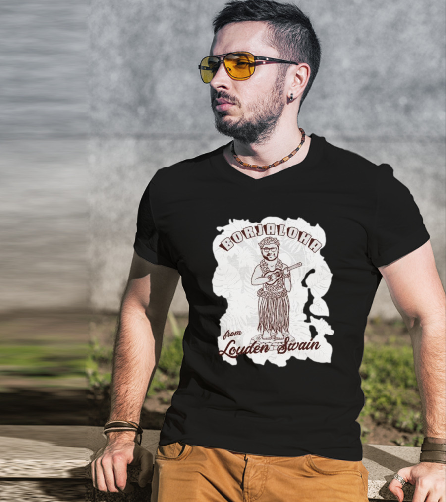 Borjaloha Ukulele Hula Figure From Louden Swain T-Shirt