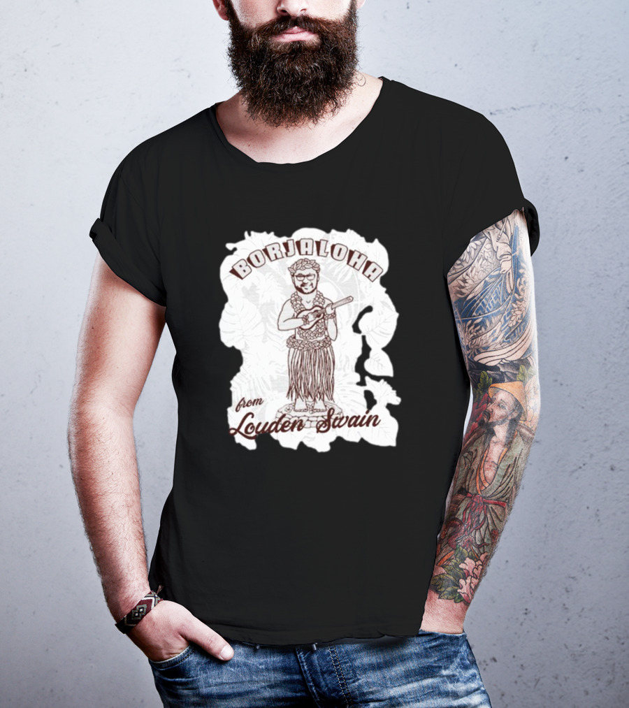 Borjaloha Ukulele Hula Figure From Louden Swain T-Shirt