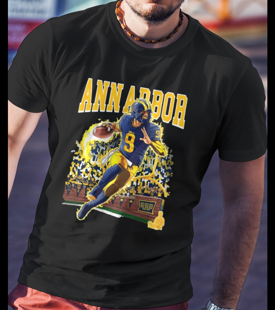 Ann Arbor Football Quarterback Number 9 Kiwiclo X J.J. Mccarth T-Shirt