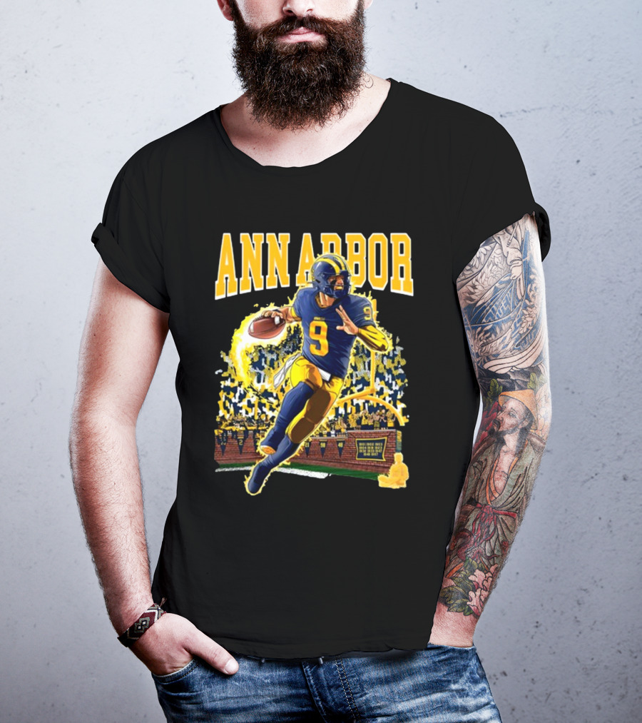 Ann Arbor Football Quarterback Number 9 Kiwiclo X J.J. Mccarth T-Shirt