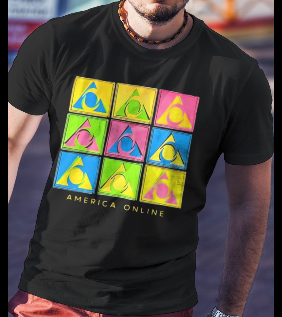Pauly Holding AOL America Online Retro Logo Pop T-Shirt