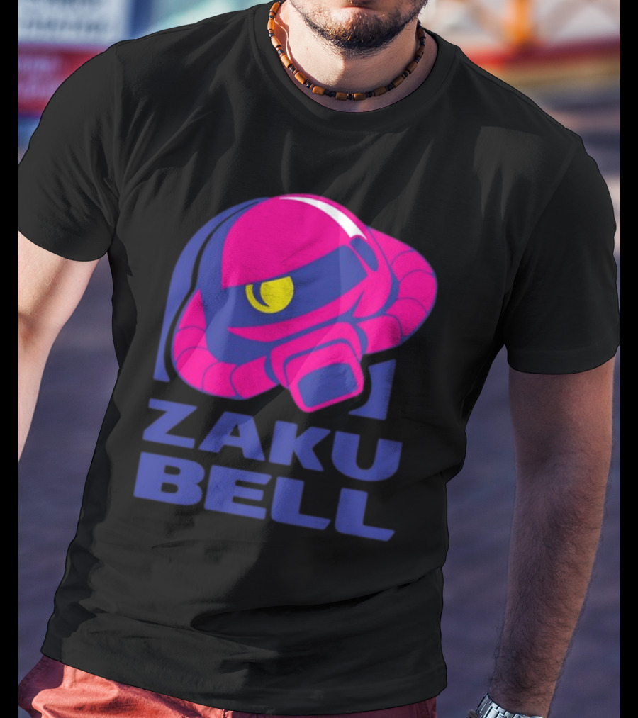 Zaku Bell Mecha Fusion Pink And Blue Helmet T-Shirt