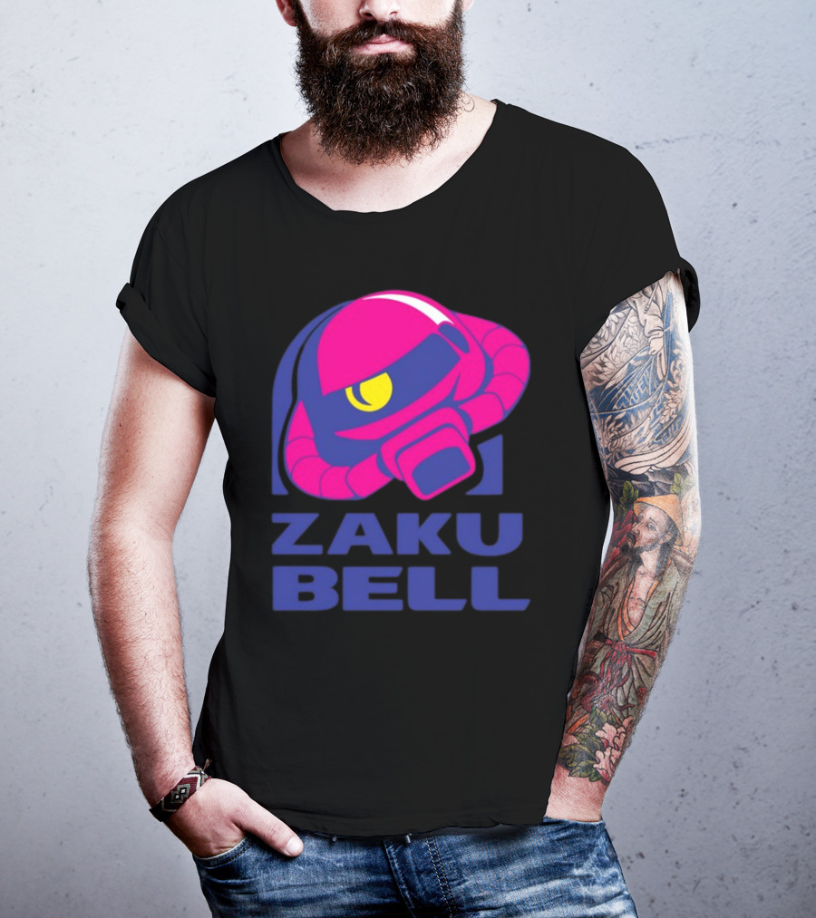 Zaku Bell Mecha Fusion Pink And Blue Helmet T-Shirt