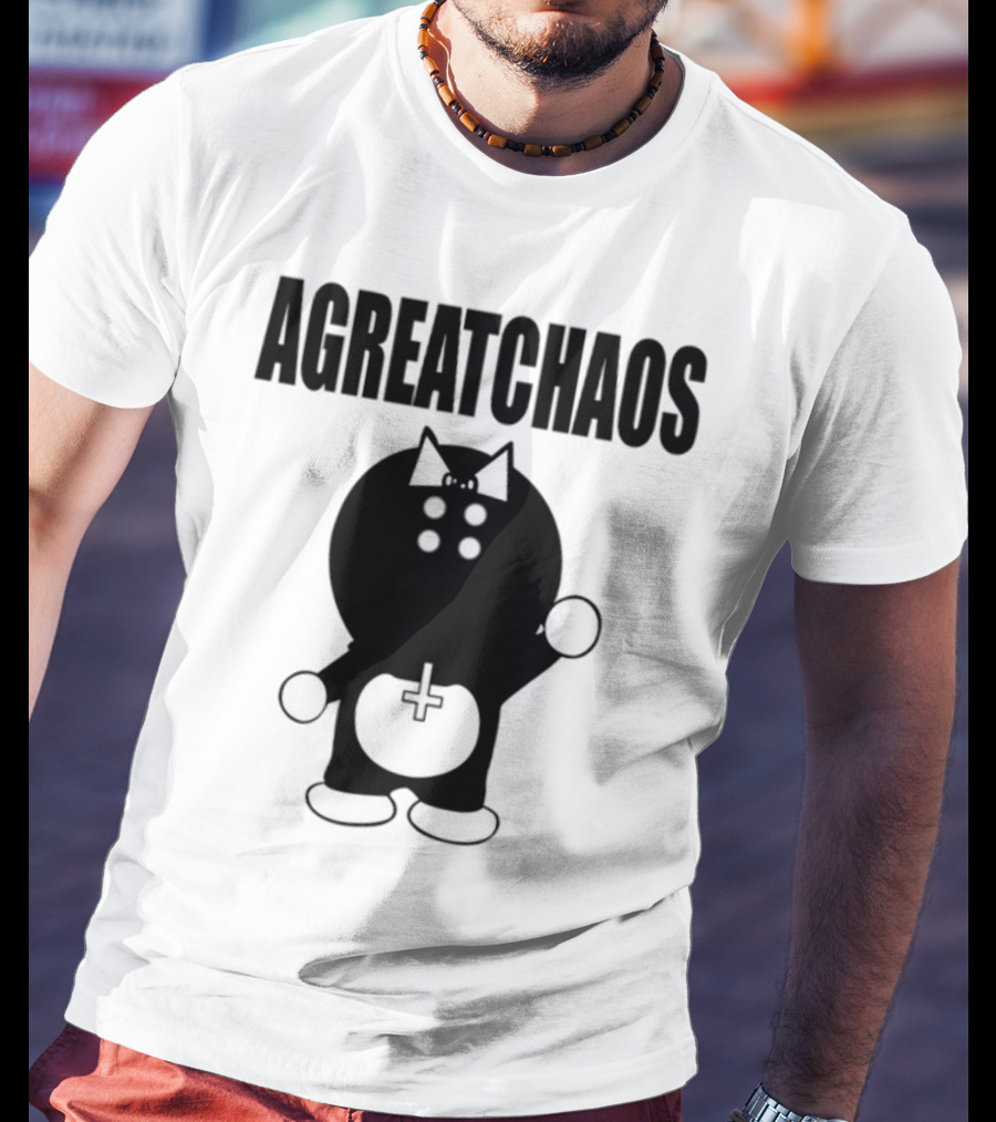 AGREATCHAOS Dark Figure With Bow And Cross T-Shirt