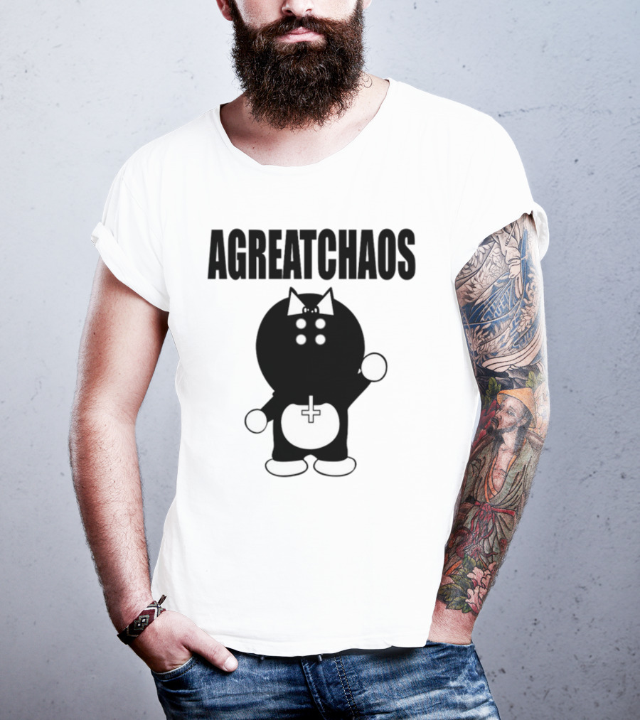 AGREATCHAOS Dark Figure With Bow And Cross T-Shirt