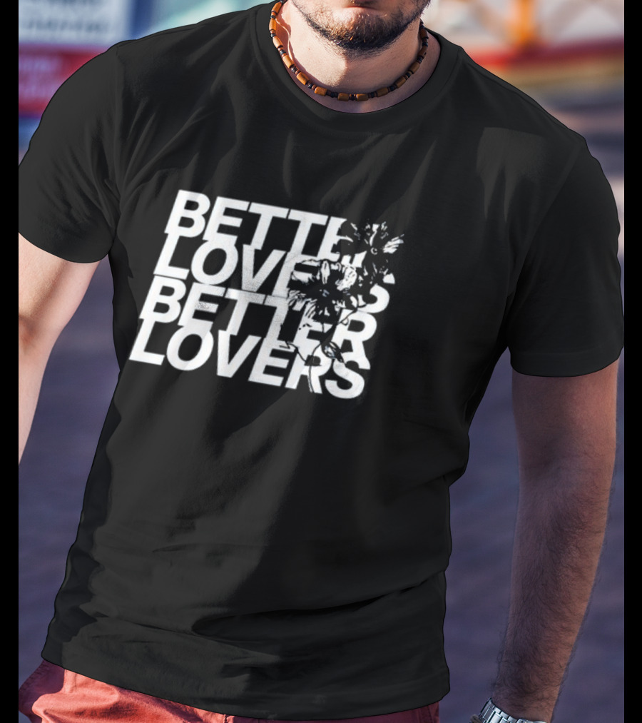 Better Lovers Floral Black Overlay T-Shirt
