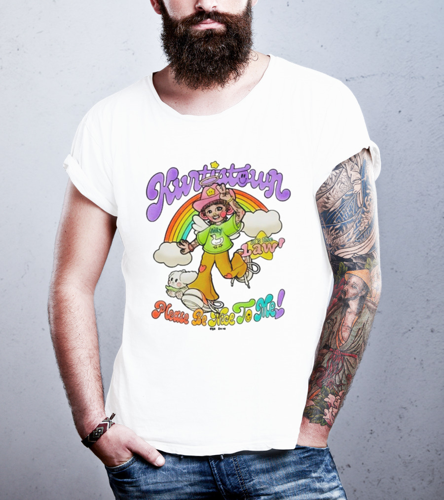 Kurtis Conner Kurtistown Please Be Nice To Me It's The Law Rainbow Character T-Shirt