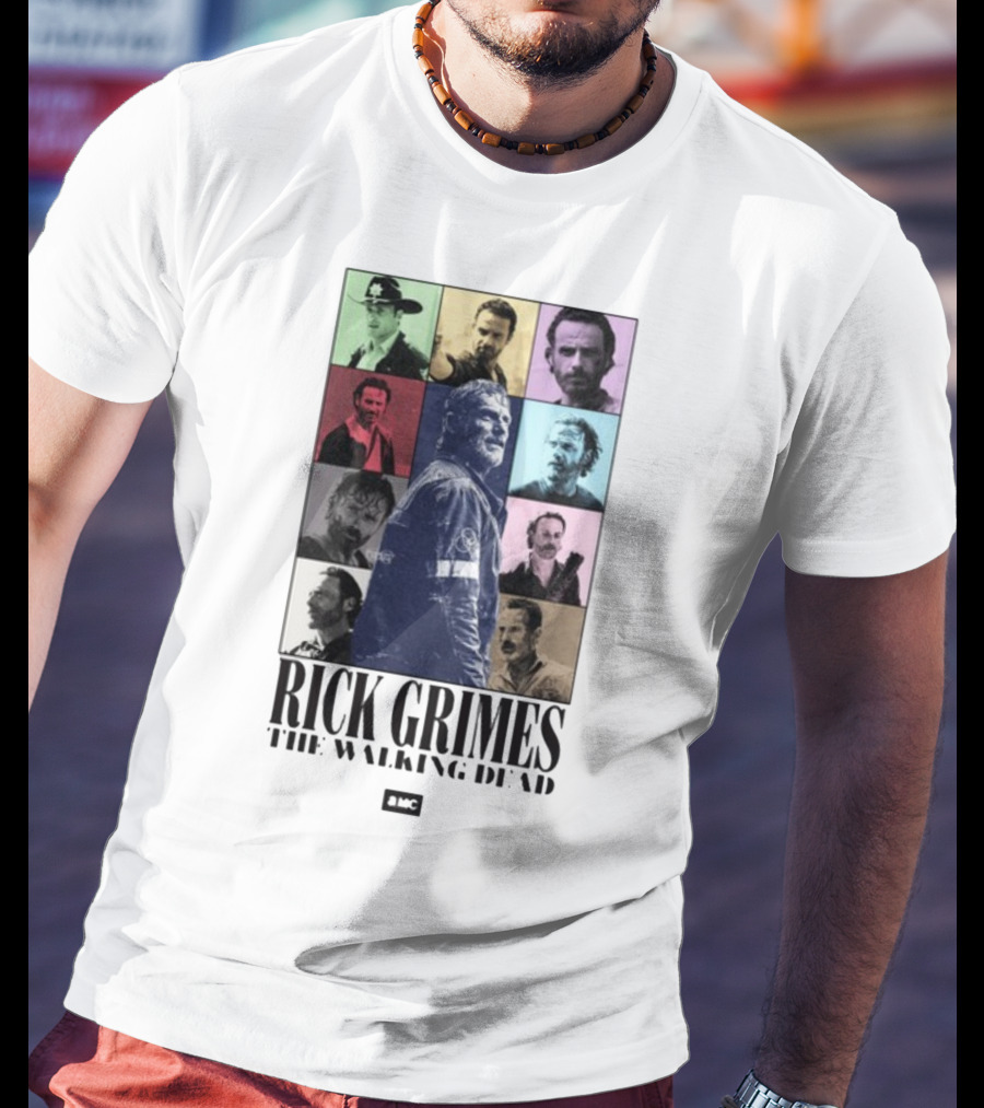 Rick Grimes The Walking Dead AMC Character Collage T-Shirt