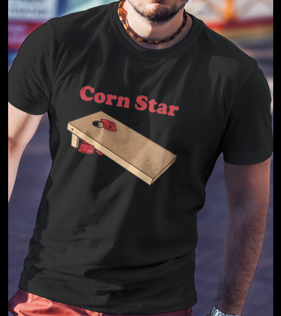 Corn Star Bean Bag Toss Cornhole Game T-Shirt