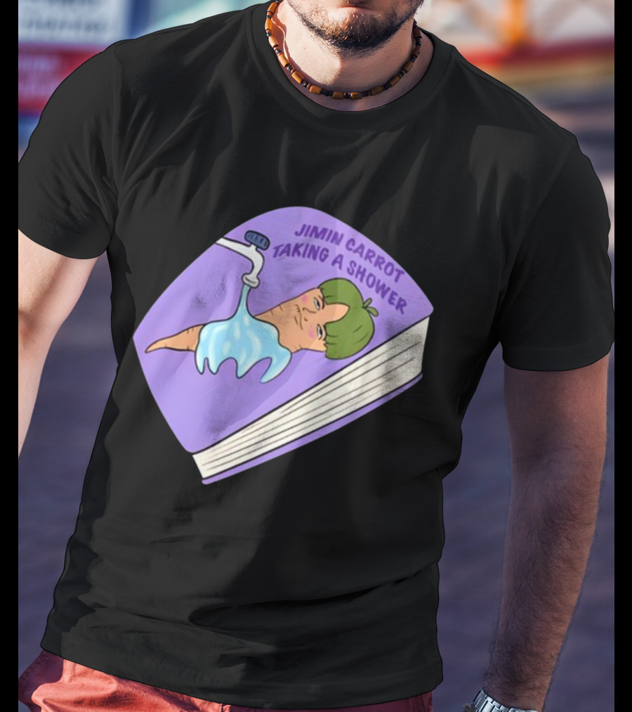 Jimin Carrot Taking A Shower Book T-Shirt
