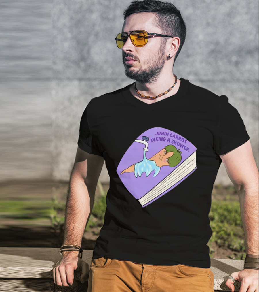 Jimin Carrot Taking A Shower Book T-Shirt