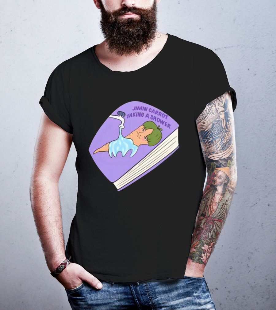 Jimin Carrot Taking A Shower Book T-Shirt