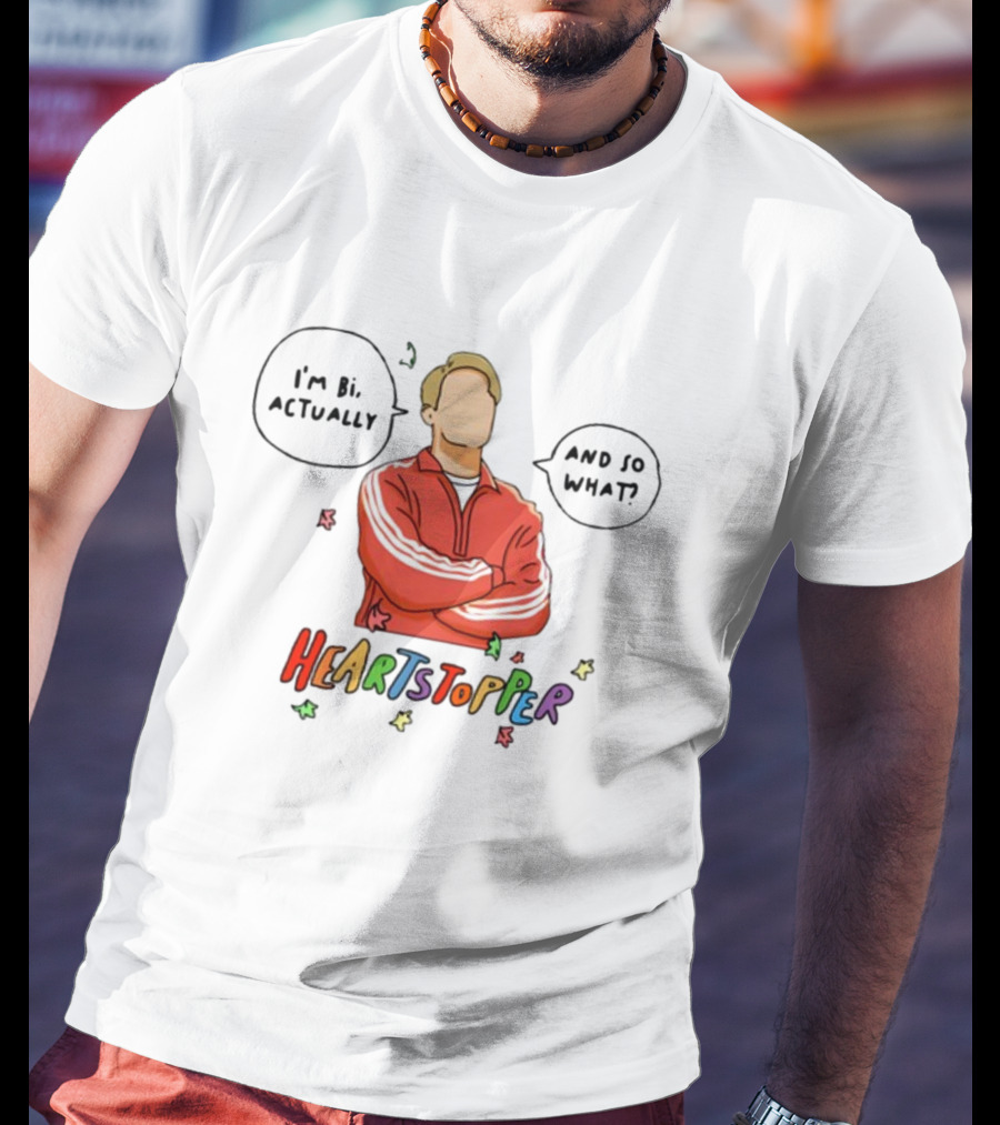 Heartstopper I'm Bi Actually And So What Nick And Charlie T-Shirt