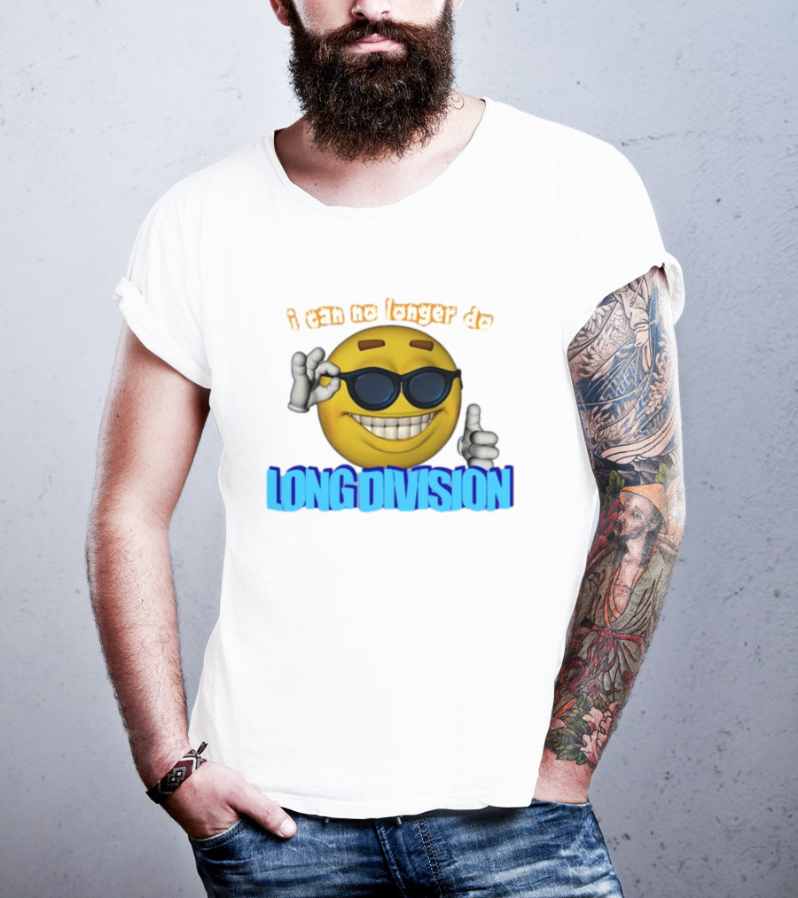 I Can No Longer Do Long Division Emoji Sunglasses Thumbs Up T-Shirt
