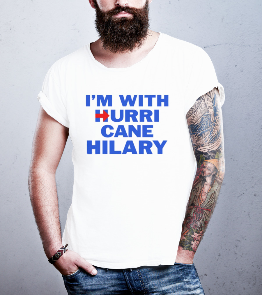 I'm With Hurricane Hilary Arrow Icon T-Shirt