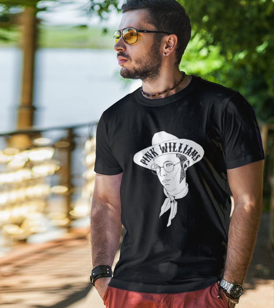 Punkwithacamera Pink Williams Vintage Cowboy Ink Sketch T-Shirt