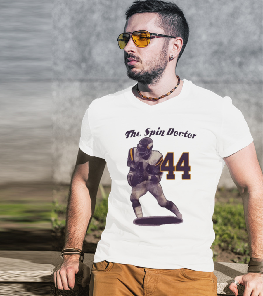 The Spin Doctor Chuck Foreman 44 Minnesota Vikings Legend T-Shirt