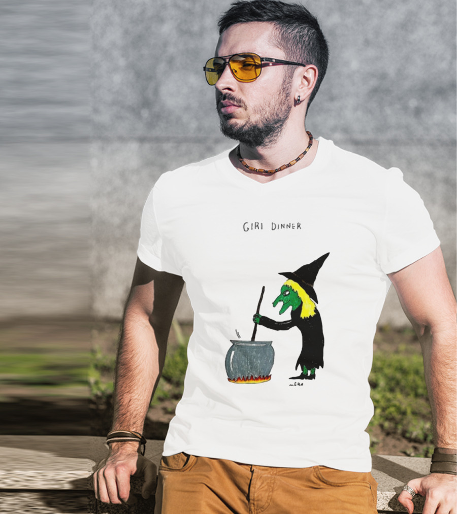 Matt Gray Girl Dinner Witch Cauldron Brewing T-Shirt