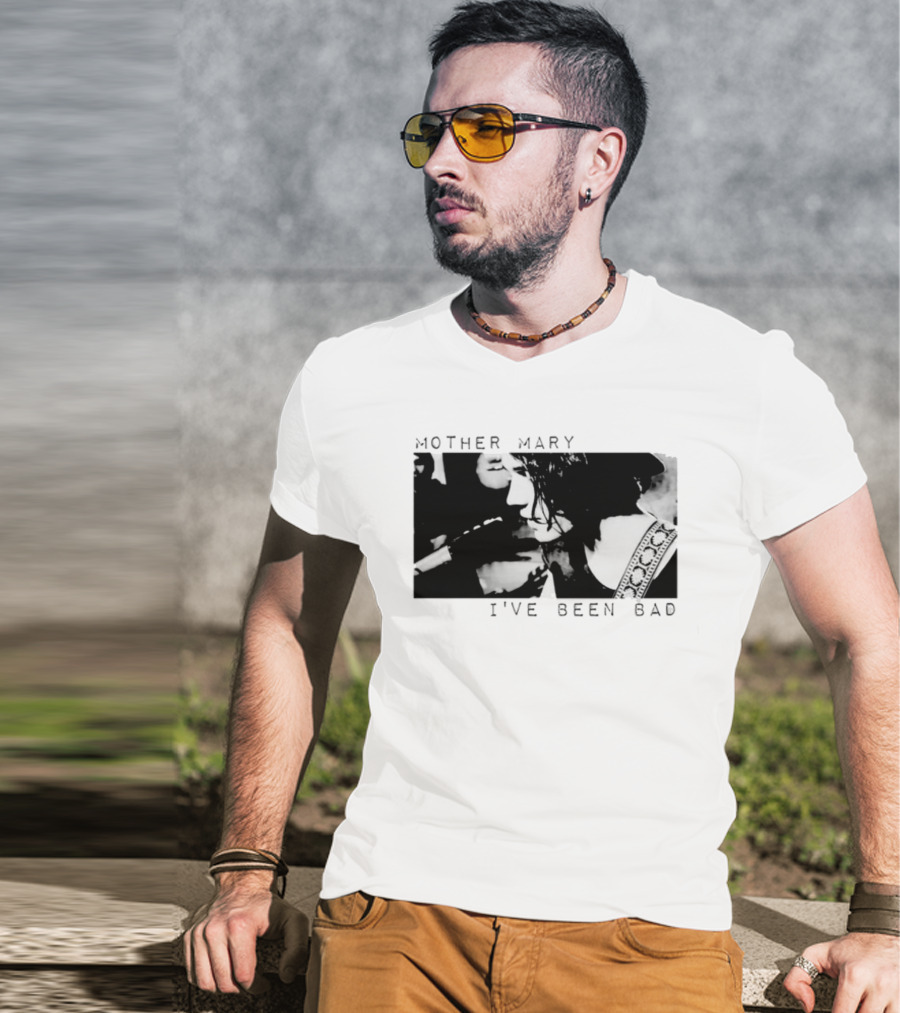 Mother Mary I've Been Bad Black And White Musician T-Shirt