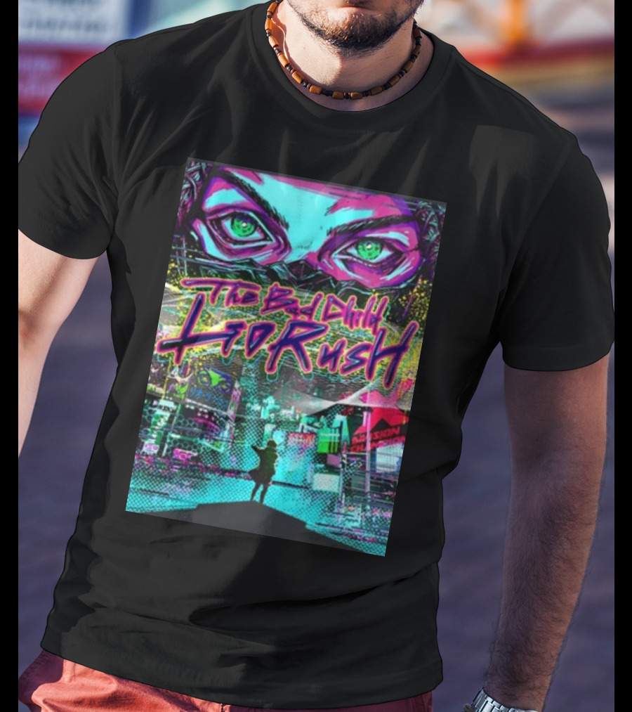 The Bad Child Lio Rush Cyber Punk Tokyo Neon Streetscape T-Shirt