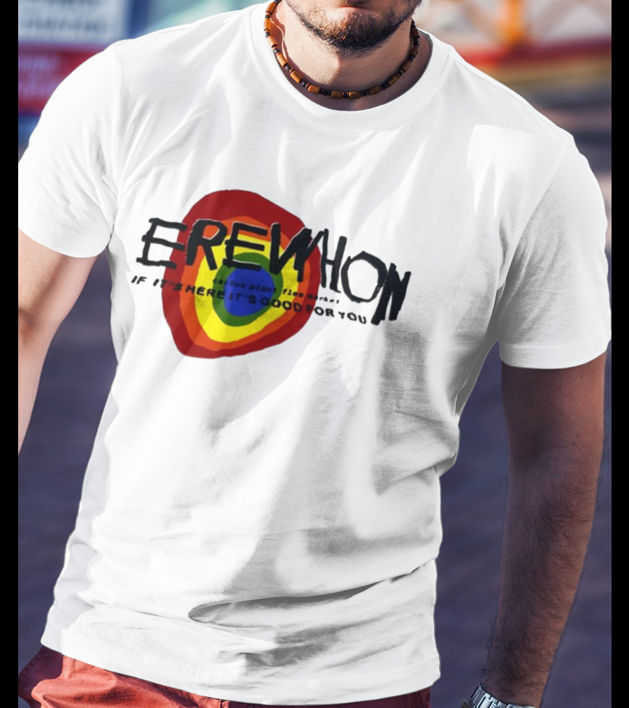 Erewhon Cactus Plant Flea Market If It's Here It's Good For You Rainbow Circle T-Shirt