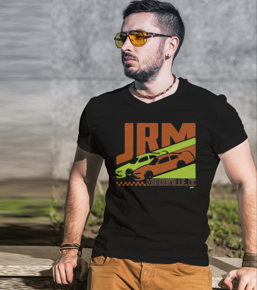 JRM Mooresville NC Neon Blue Racing Cars T-Shirt