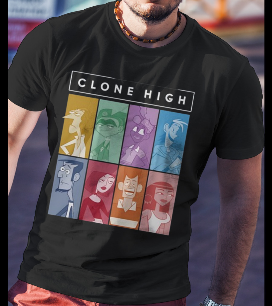 Clone High Character Blocks Cast Montage T-Shirt