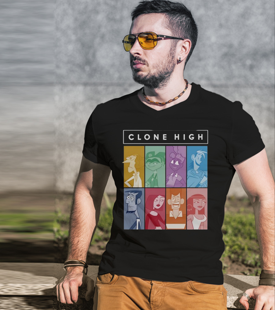 Clone High Character Blocks Cast Montage T-Shirt