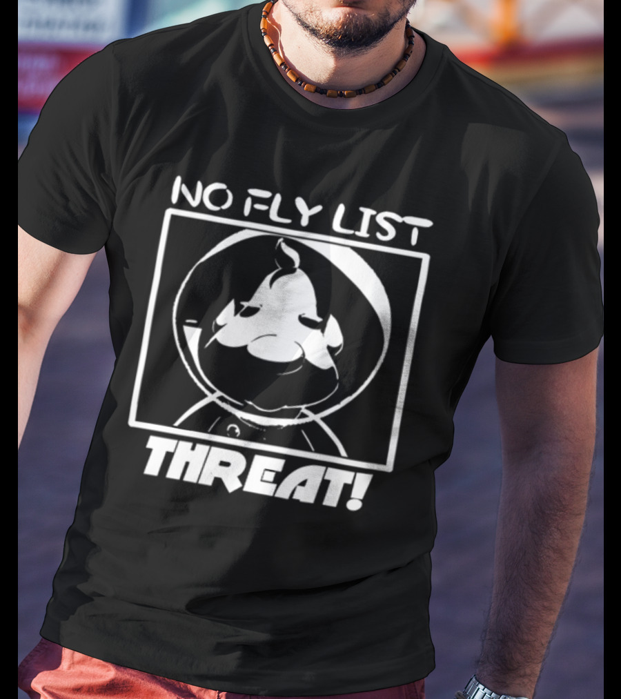 Paper Box House No Fly List Threat Cartoon Character T-Shirt