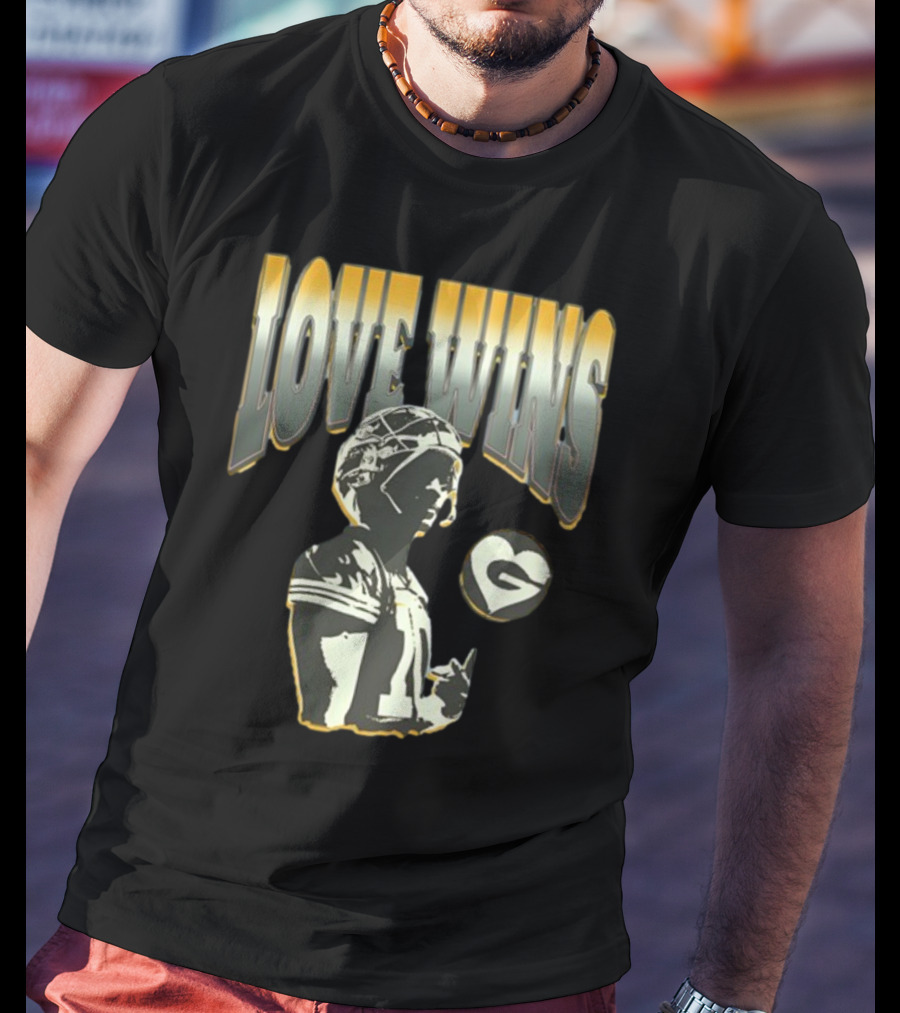 Love Wins Campeche Collective Football Heart Vintage T-Shirt