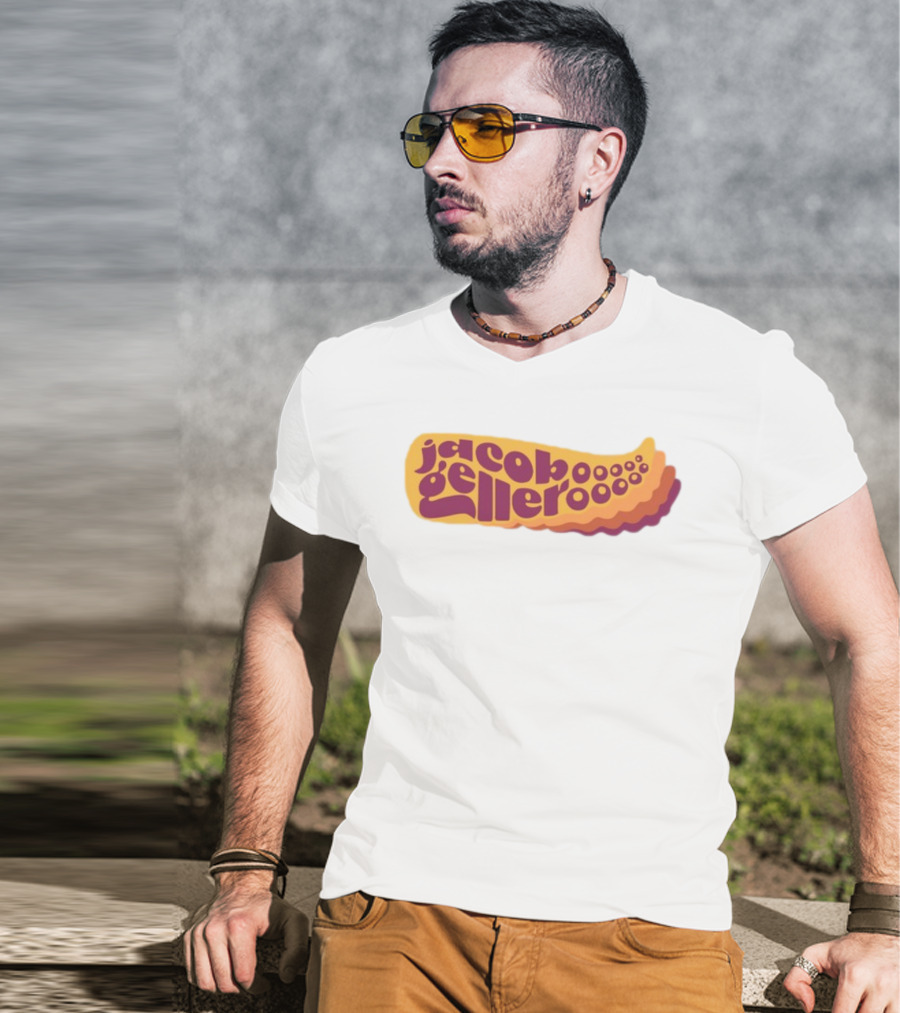 Jacob Geller Kraken Retro Waves Text T-Shirt