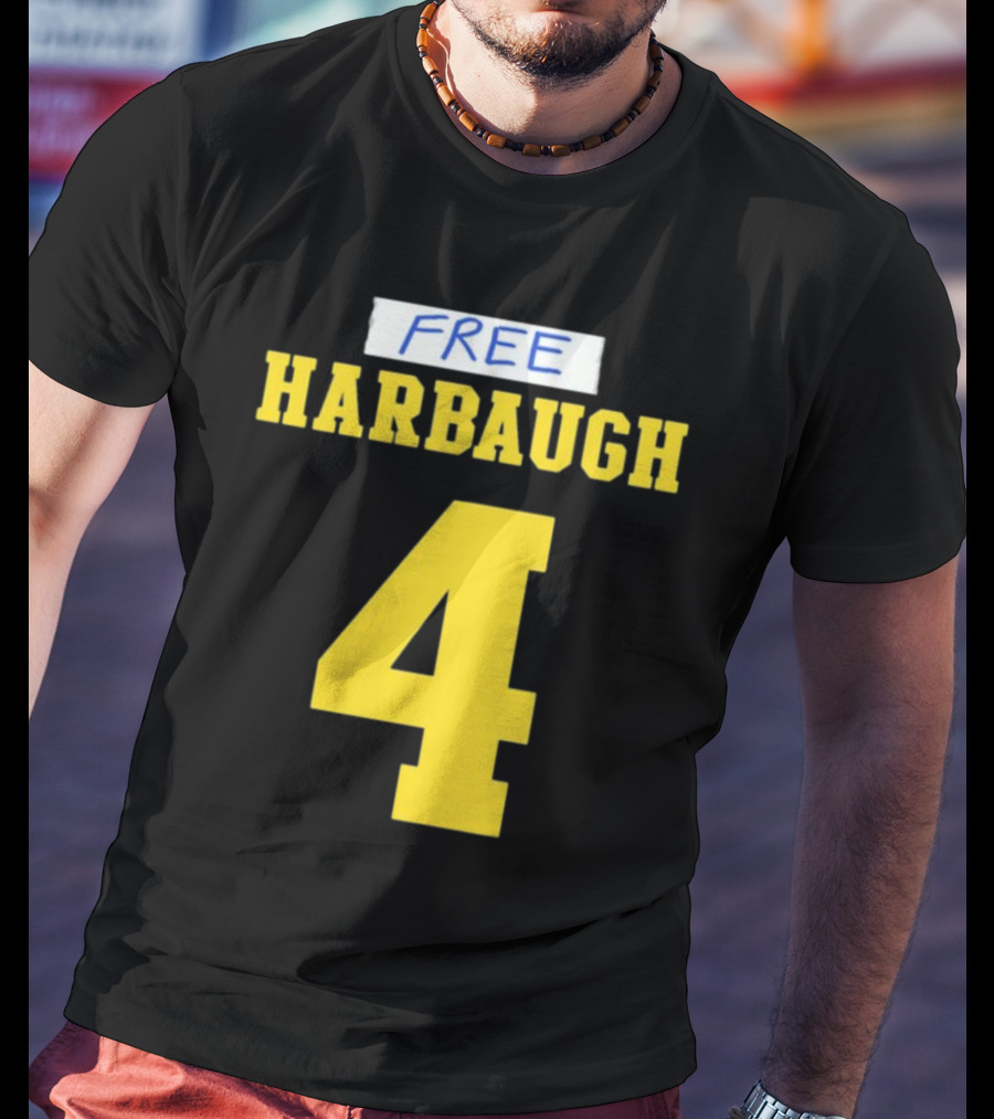 Free Harbaugh 4 J.J. McCarthy Michigan T-Shirt