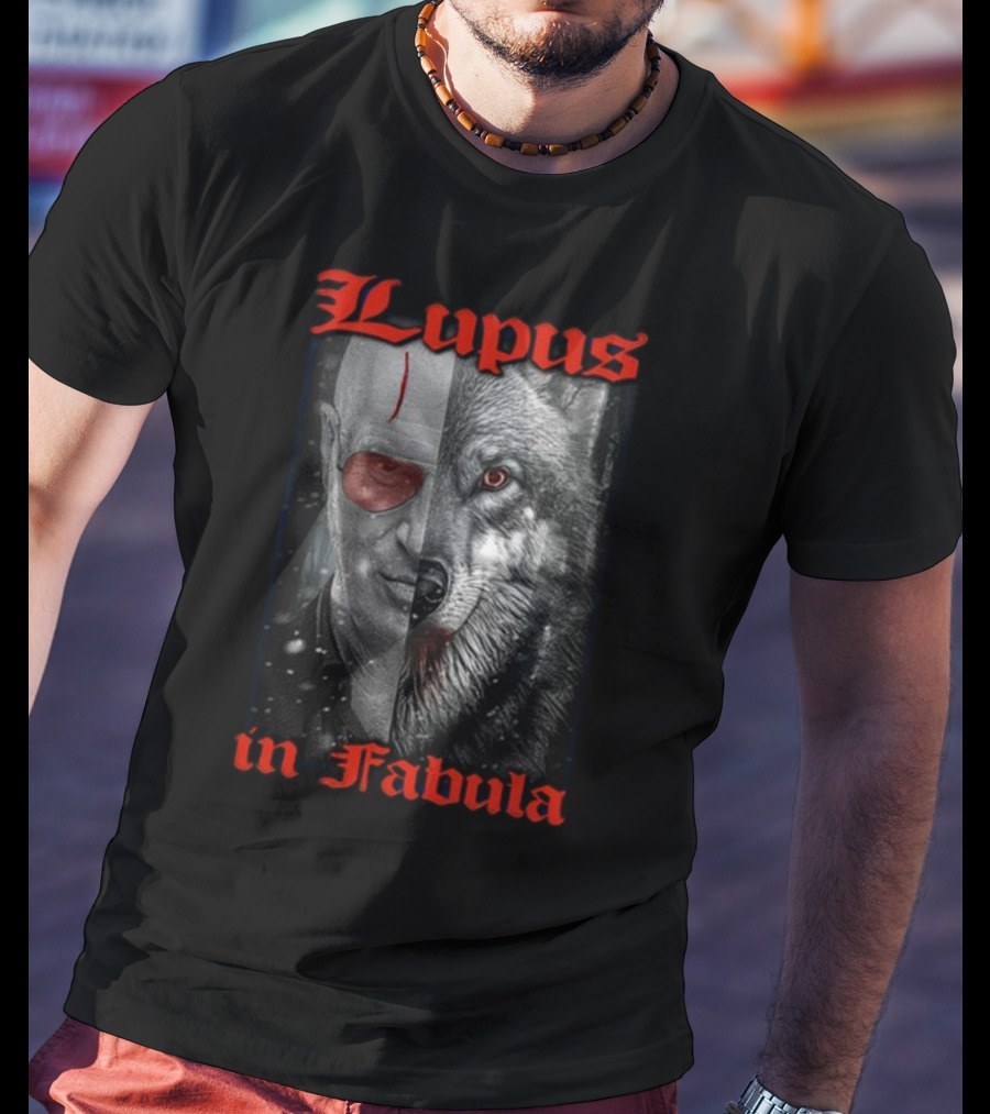 Lupus In Fabula Wolf Hybrid Half Face T-Shirt