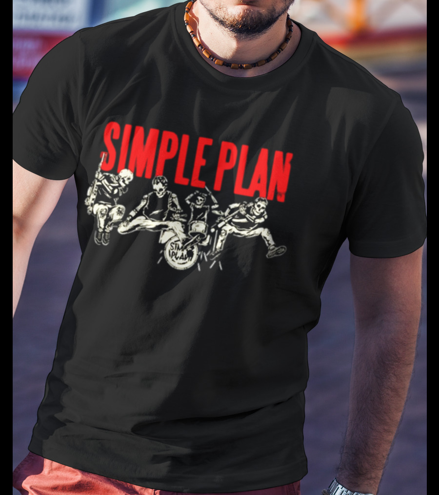 Simple Plan Band Skeletons Performance T-Shirt