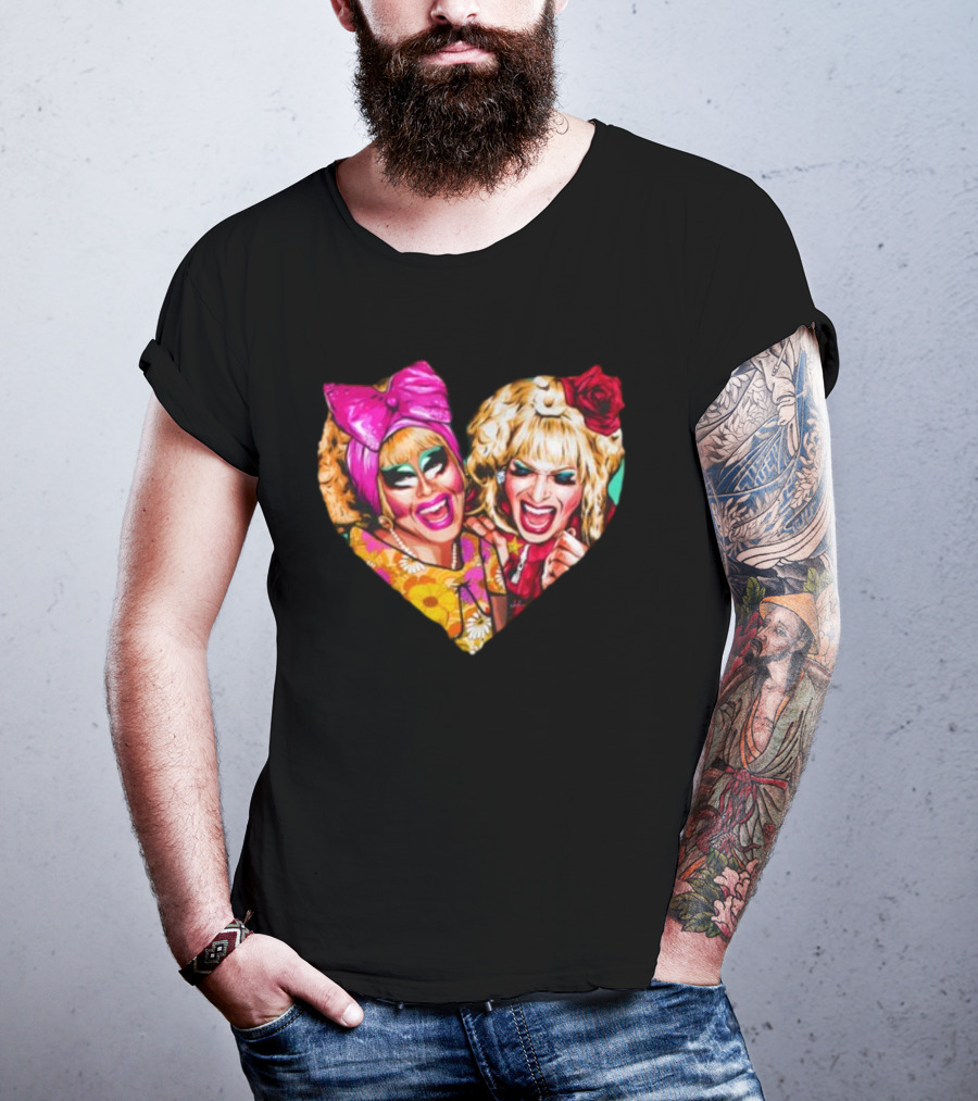 Funny Nordacious Trixie And Katya Heart Shape T-Shirt