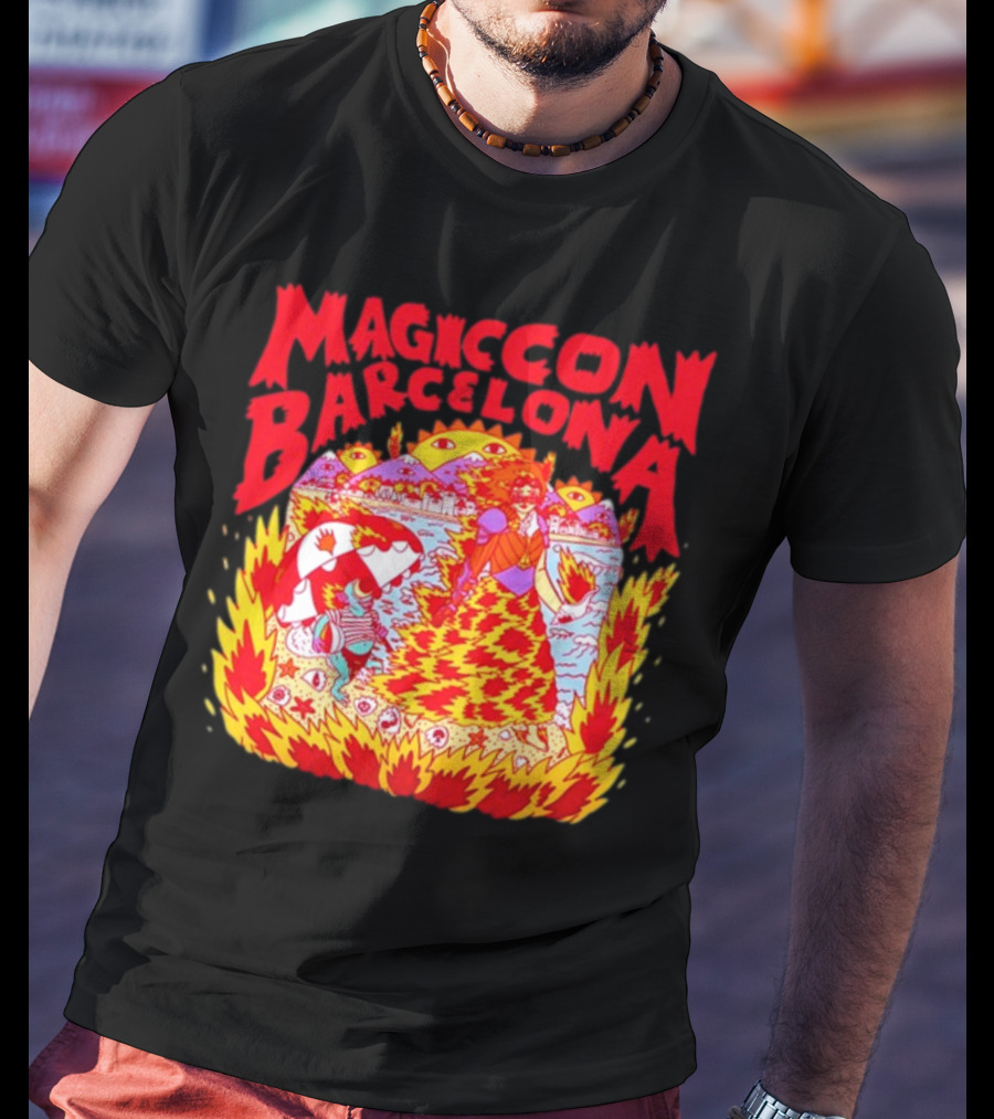 Magiccon Barcelona Vibrant Psychedelic Inferno T-Shirt