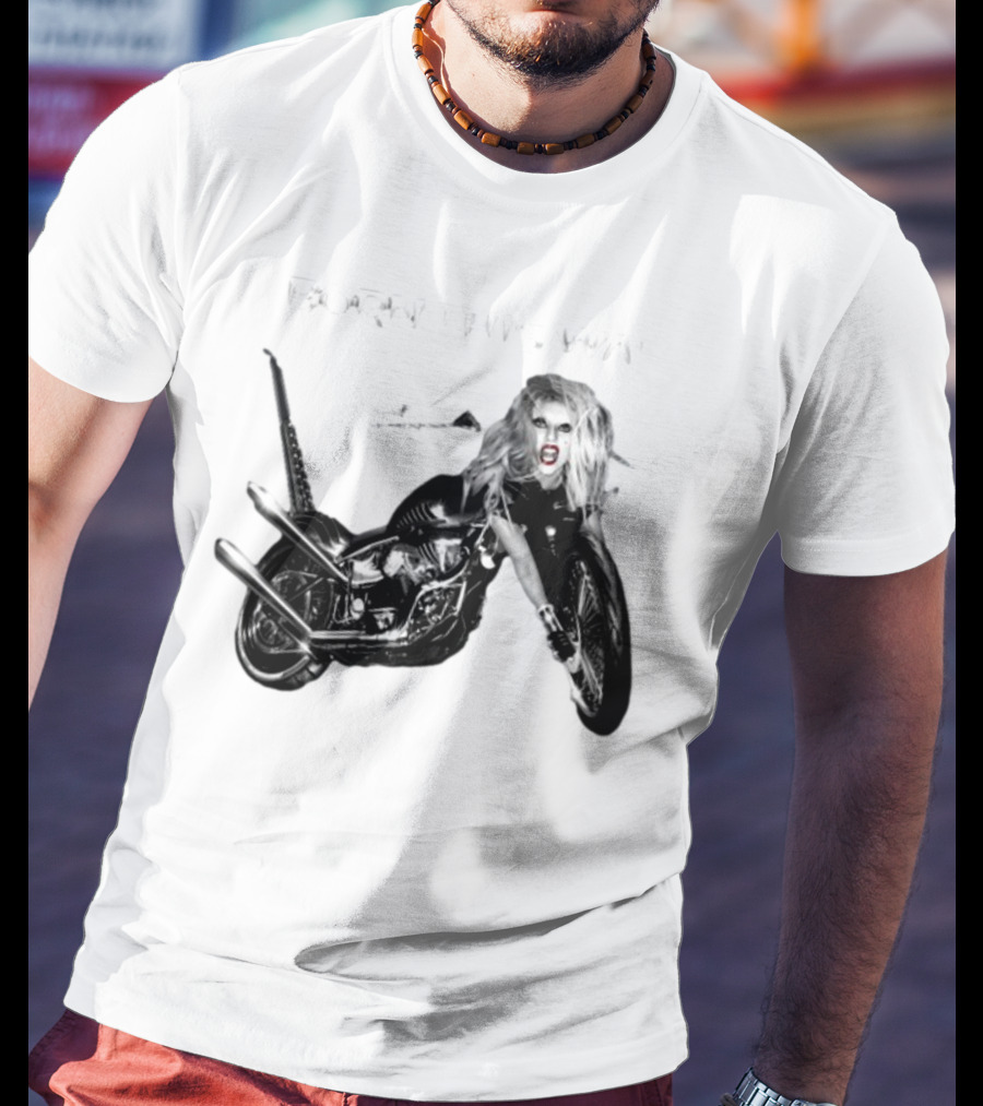 Born This Way Album Motorcycle Lady Gaga T-Shirt