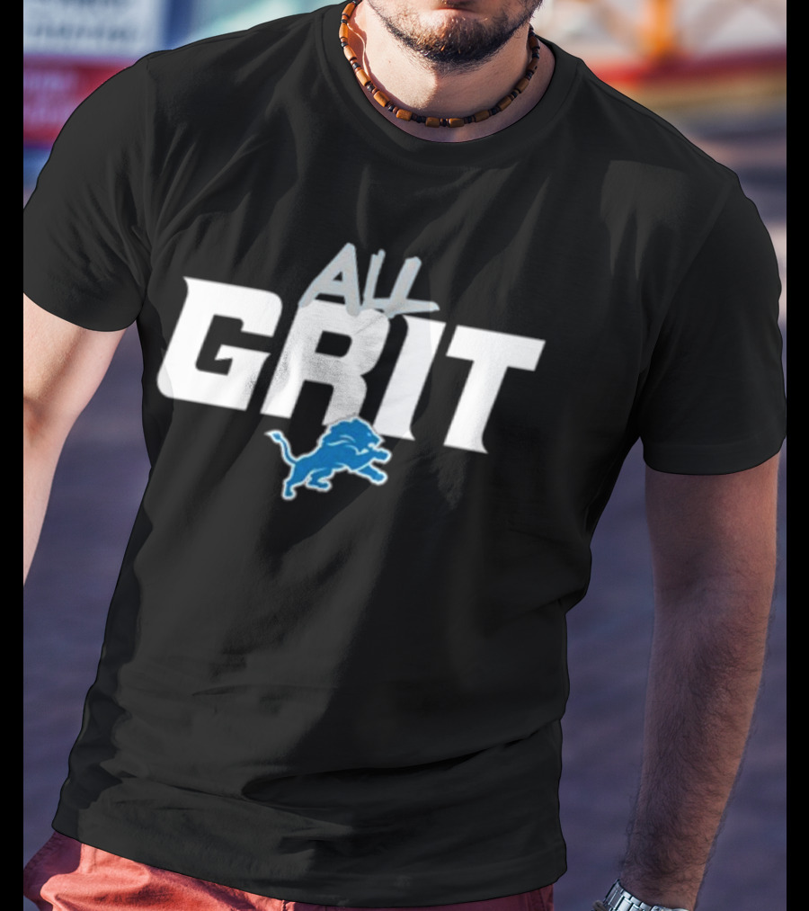 Detroit Lions All Grit Lions Logo T-Shirt