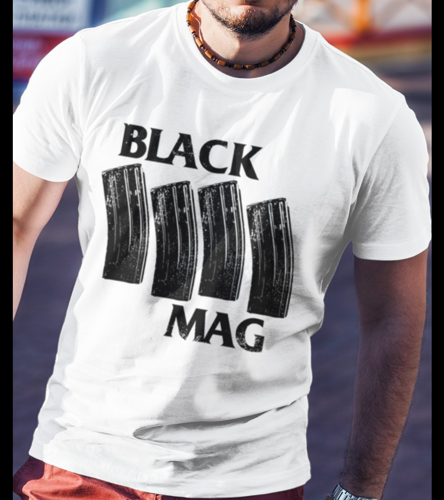 Black Mag Donut Operator Four Magazines T-Shirt