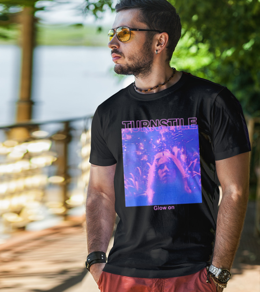 Turnstile Glow On Psychedelic Purple T-Shirt