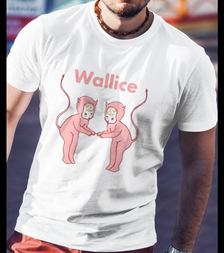Wallice Little Devil Pink Twins T-Shirt