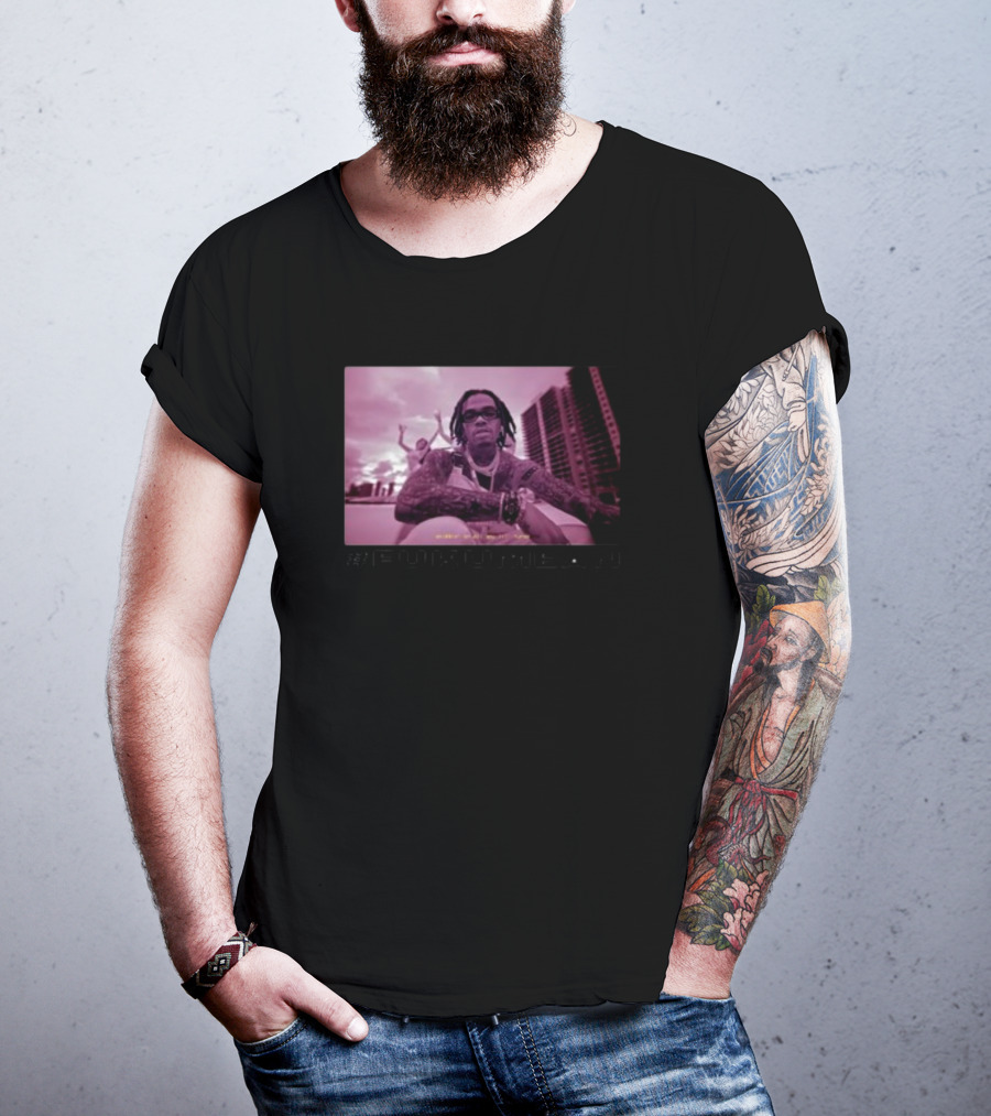 Gunnawunna #Fukumean Urban Style With Pink Tint And Skyline Background T-Shirt