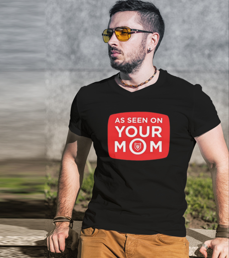 As Seen On Your Mom TV Parody With Red Retro Iconic T-Shirt